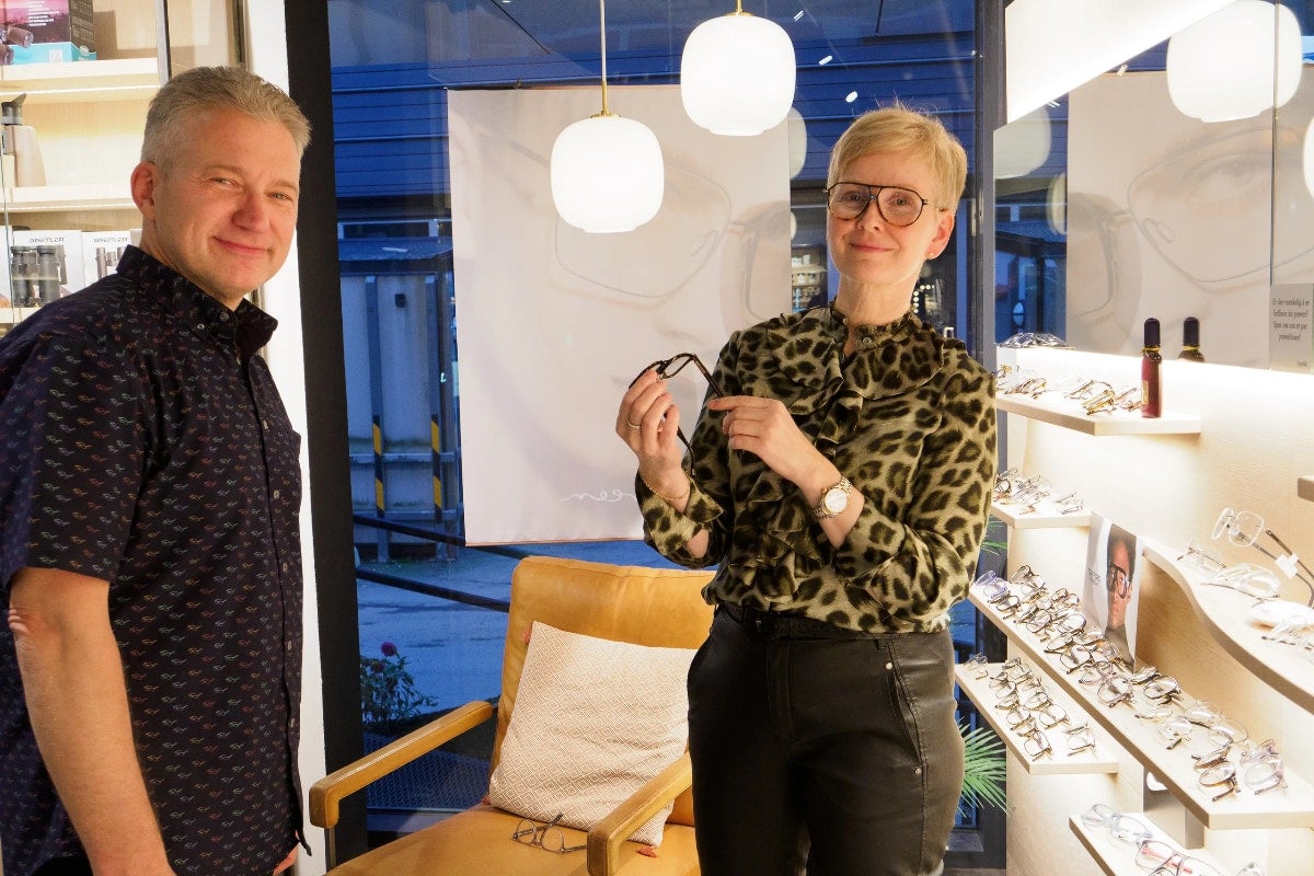 Stig og Berit hos Optiker Jacobsen